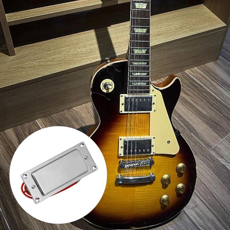 Lovermusic 92x37mm Silver Mini Double Coil Humbucker Electric Guitar Pickup Closed Guitar Accessories - Image 5